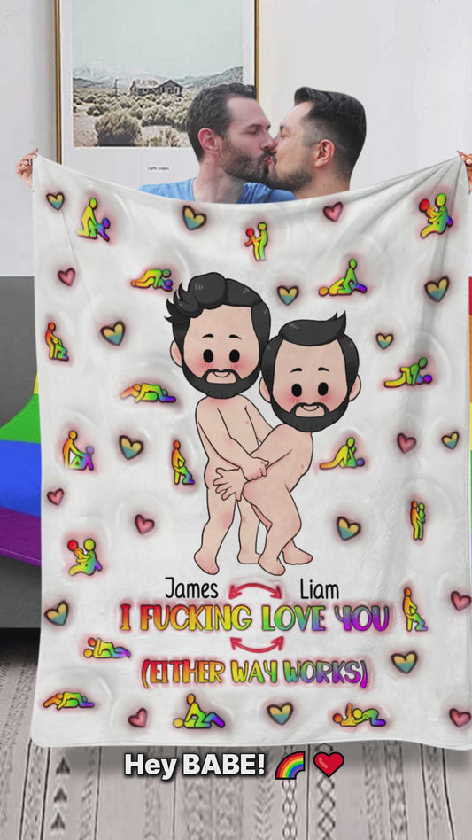 I Love You - Personalized LGBT Support Blanket