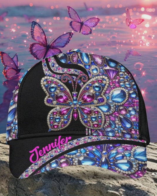 Sparkle Butterfly - Personalized Butterfly Classic Cap