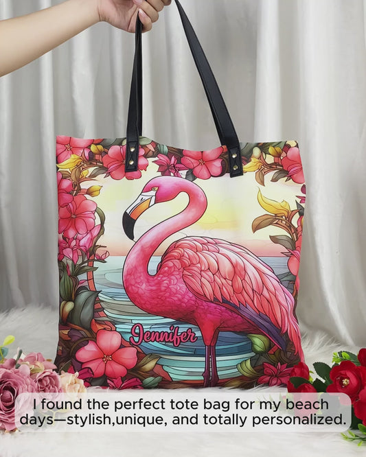 Flamingos lieben – Personalisierte Flamingo-Tragetasche
