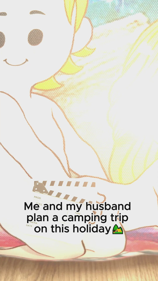 Gemeinsam sind wir am liebsten – personalisiertes Camping-Kissen