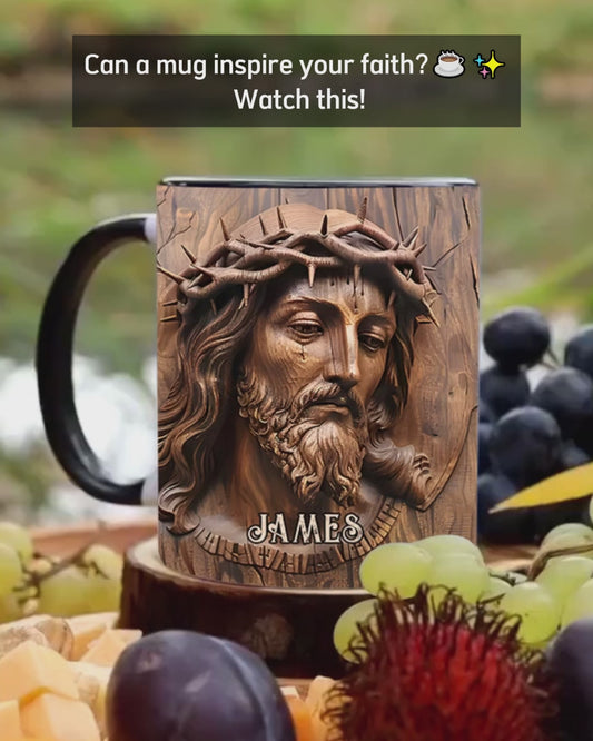 Beginnt mit Christus – Personalisierte Tasse mit christlichem Akzent