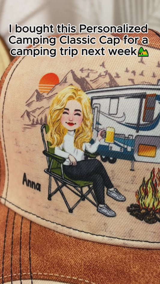 Campingfrisur egal – Personalisierte klassische Campingmütze