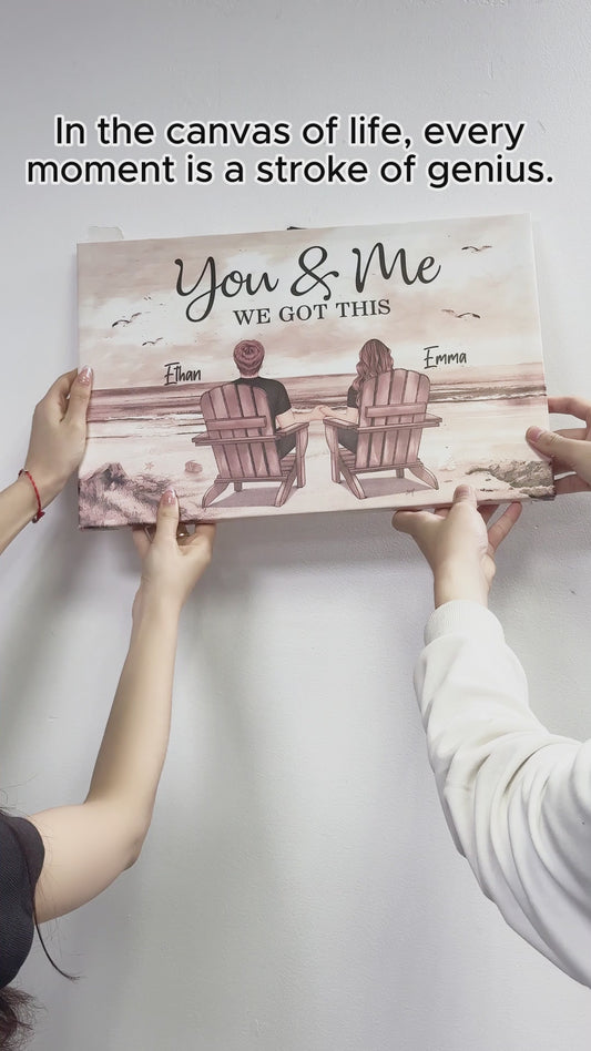 Strandlandschaft für Paare – Personalisierte Leinwand und Poster für Paare