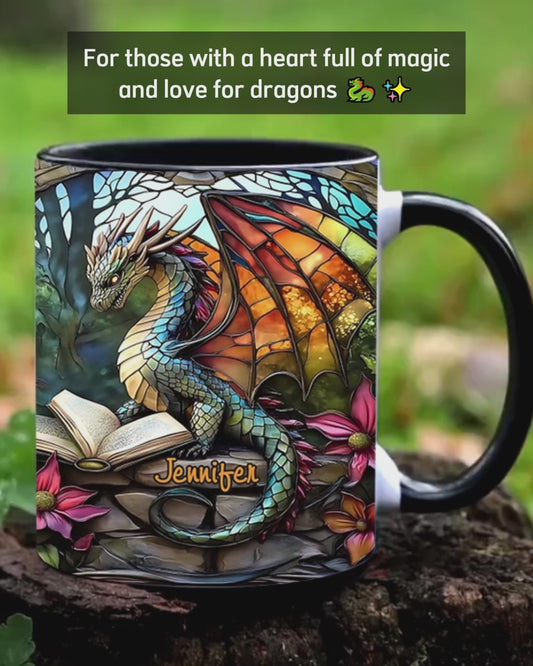 Personalisierte Tasse mit Drachenmotiv