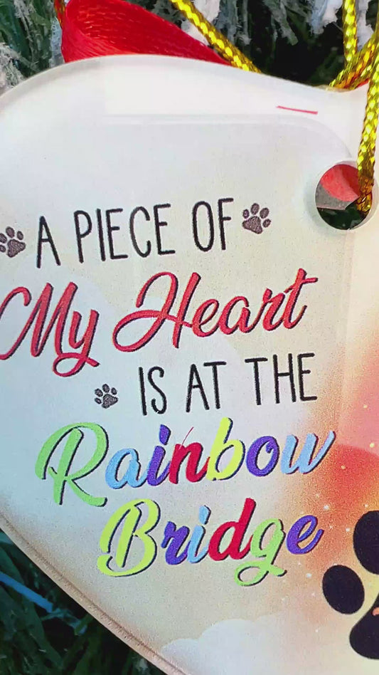 A Piece Of My Heart - Personalized Christmas Dog Ornament (Printed On Both Sides)