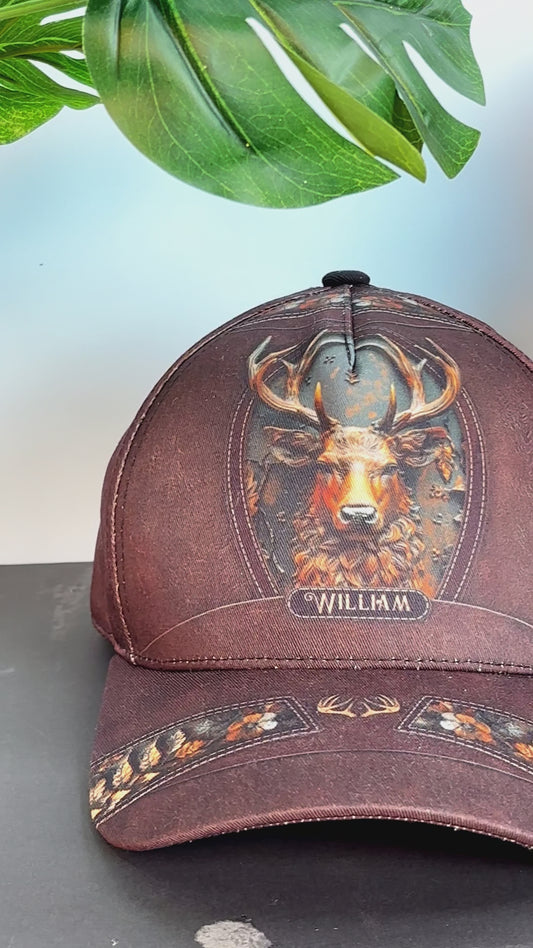 Atemberaubendes Hirschmotiv – Personalisierte Jagd-Klassiker-Kappe