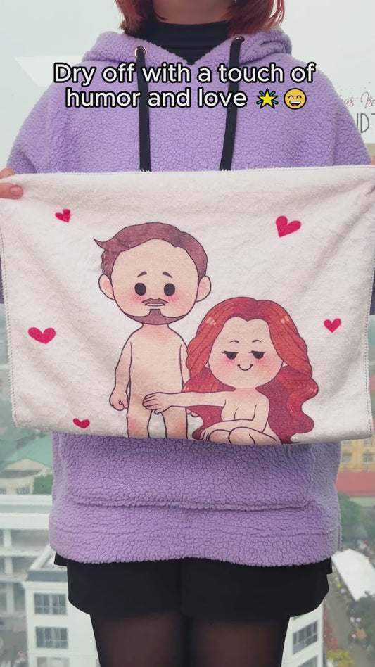 Chef Was Cute, Would Eat Here Again - Personalized Couple Towel