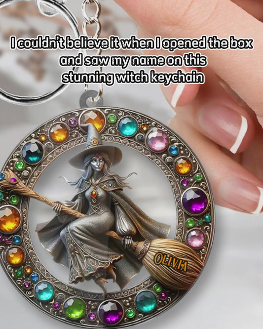 Beautiful Witch - Personalized Witch Keychain
