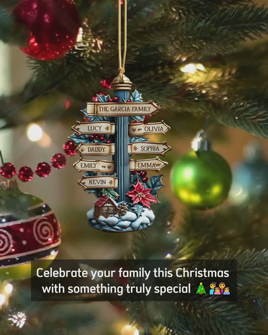 The Joy Of Christmas Is Family - Personalized Family Custom Shaped Ornament