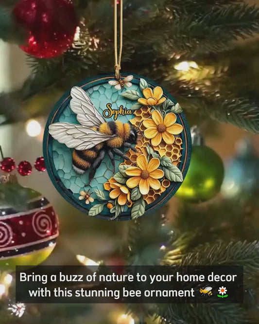 Biene und Honigwabe – Personalisierter Bienenschmuck