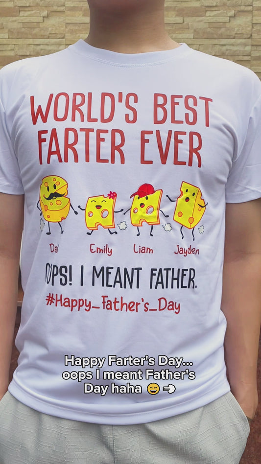 Der beste Furzer der Welt – Lustiger Käse – Personalisiertes Vater-T-Shirt und Hoodie
