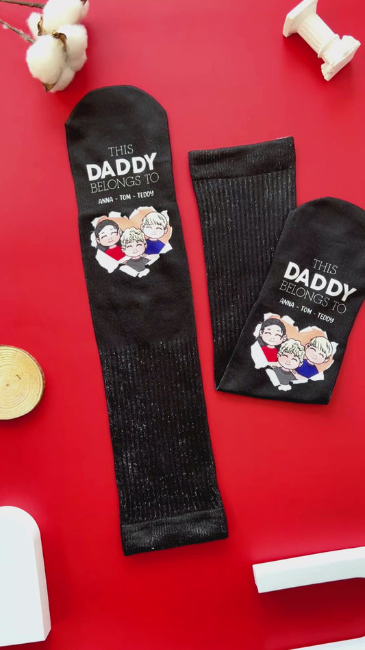 Diese Papa-Socken gehören - Personalisierte Vätersocken