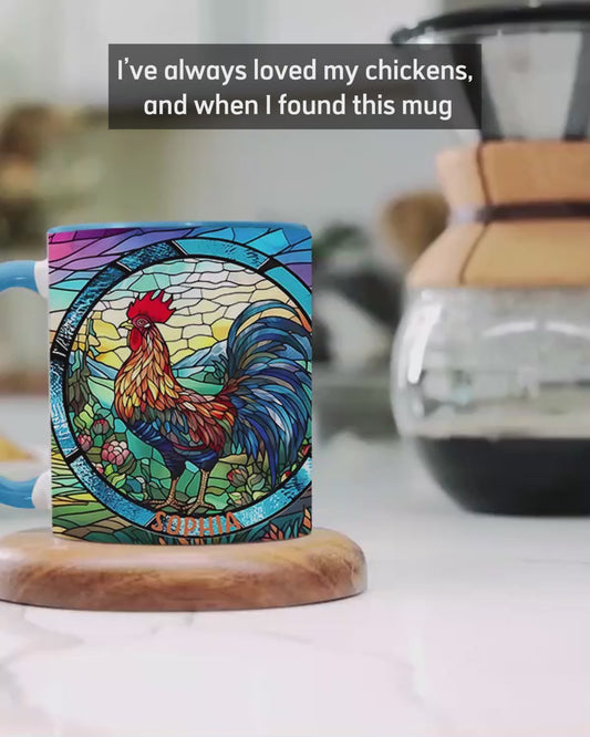 Liebe Hühnchen - Personalisierte Tasse mit Hühnermotiv
