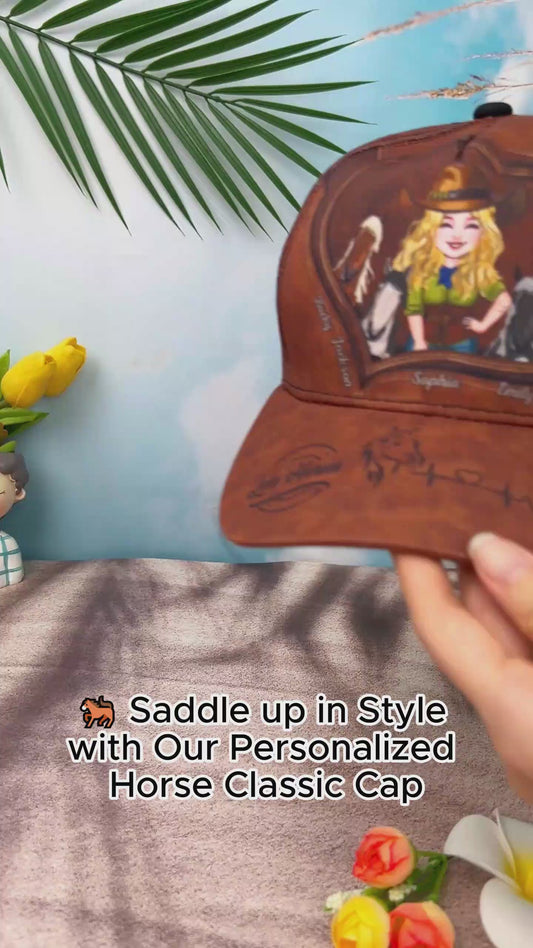 Einfach ein Mädchen, das Pferde liebt – personalisierte klassische Pferdemütze