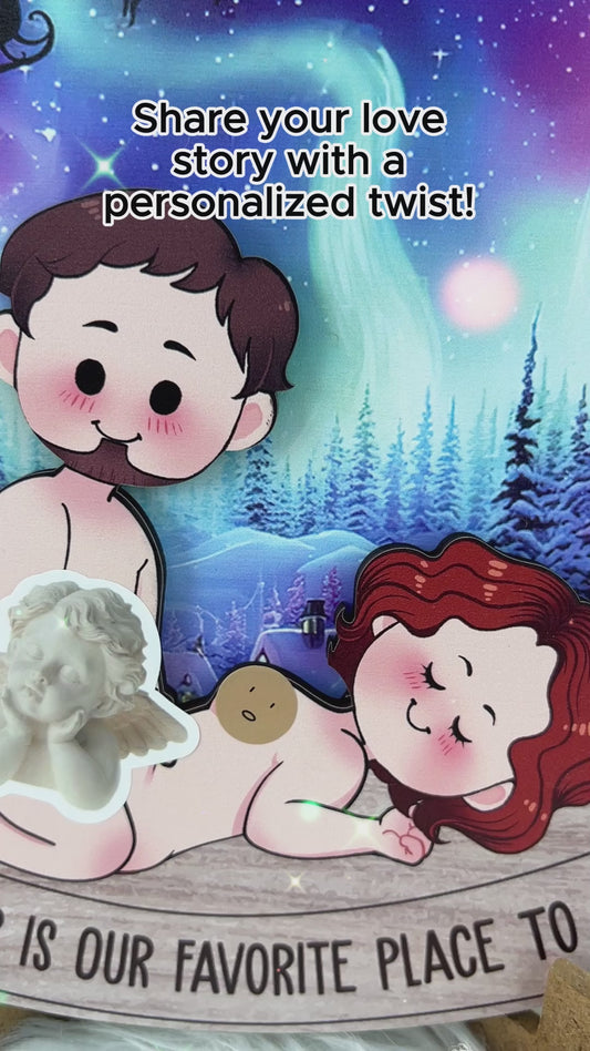 Together Is My Favorite To Be - gift for husband, wife, girlfriend, boyfriend - Personalized 2 Layered Wood Sign / Wood Plaque