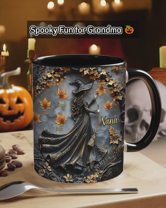 Fröhliches Halloween – personalisierte Tasse mit Oma-Akzent