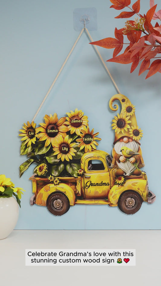 Liebe Oma – Personalisiertes Oma-Holzschild in individueller Form