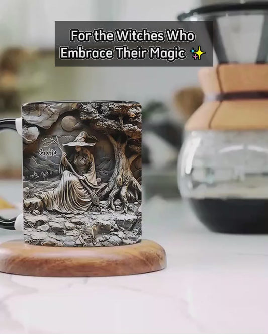 Wunderschöne Hexe – Personalisierte Tasse mit Hexenmotiv