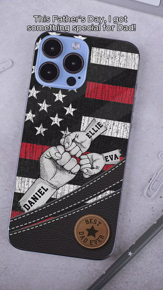 Wolfsrudel – Personalisierte Handyhülle für Väter