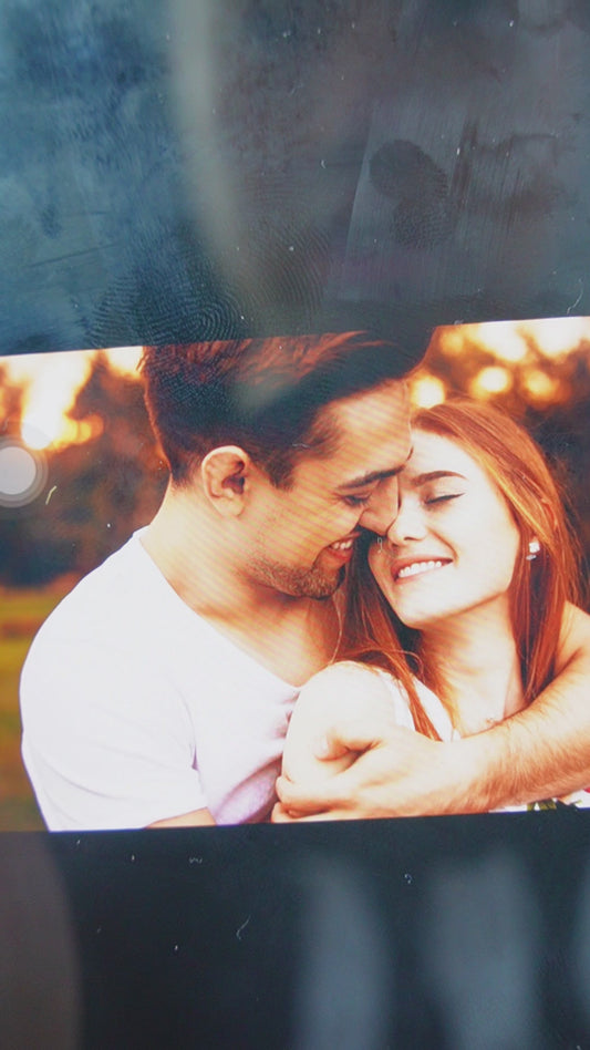 Fotos & Kalender zum Beginn unserer Reise – Personalisierte transparente Handyhülle für Paare