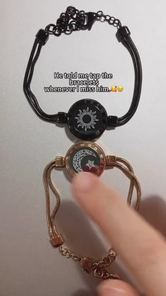 Partnerarmbänder mit Vibrationsfunktion und Sonne- und Mond-Touch