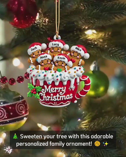 Merry Christmas - Personalized Family Ornament