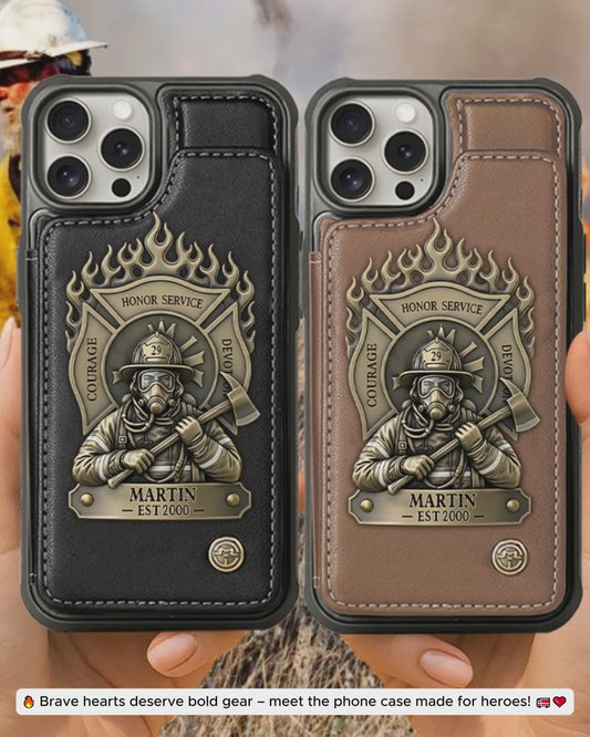 Proud Firefighter - Personalized Firefighter Wallet Phone Case
