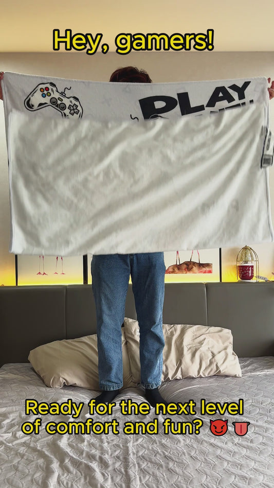 Play With Me - Personalized Video Game Blanket