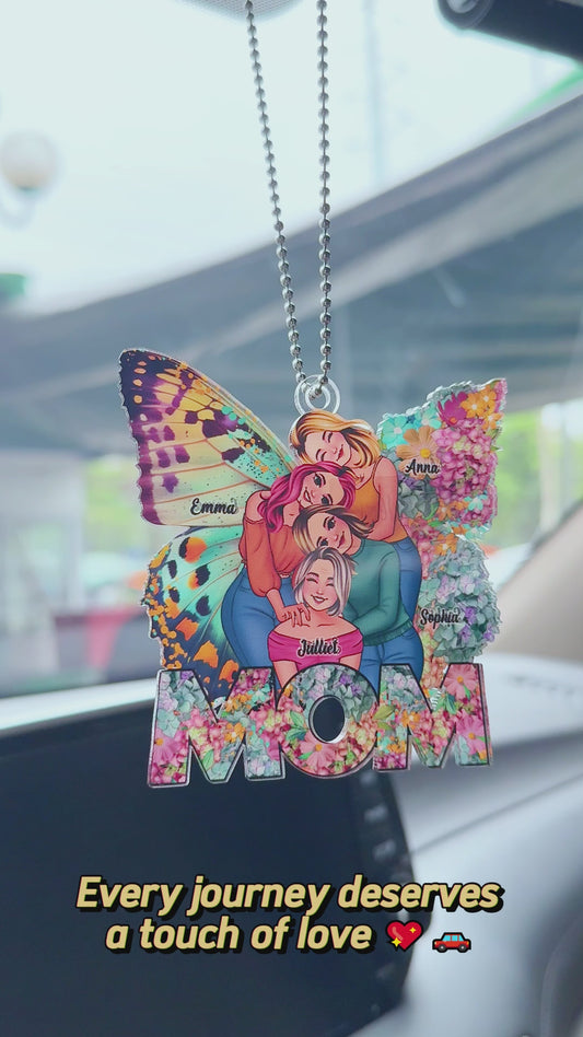 Beste Mama aller Zeiten – Personalisierter Autoanhänger in individueller Mutterform