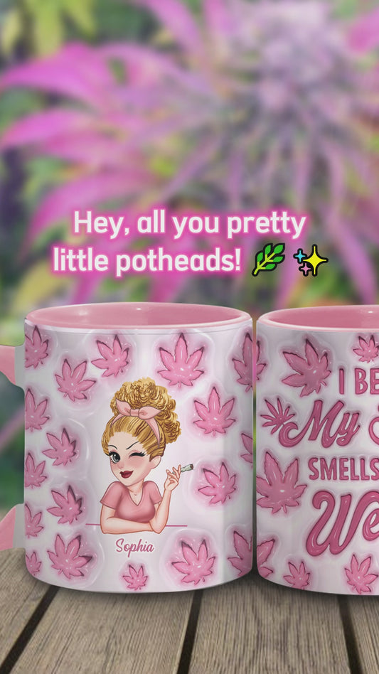 Ich wette, meine Seele riecht nach Gras – personalisierte Tasse mit Gras-Akzent