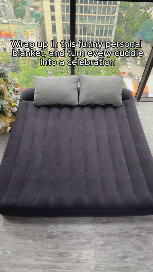 There Is A Party In My Mouth - Personalized Couple Blanket