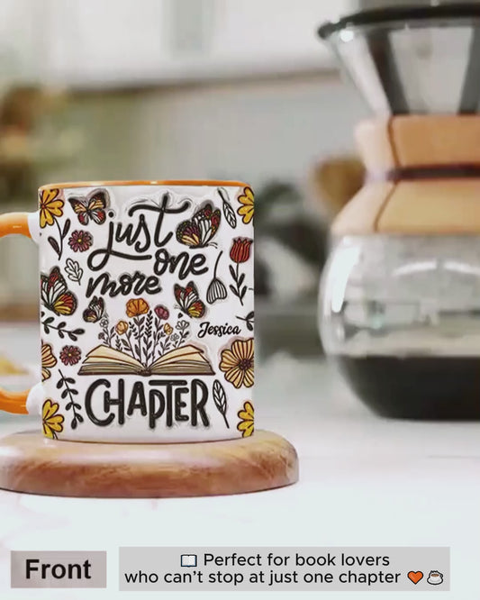 Nur noch ein Kapitel – personalisierte Buch-Tasse