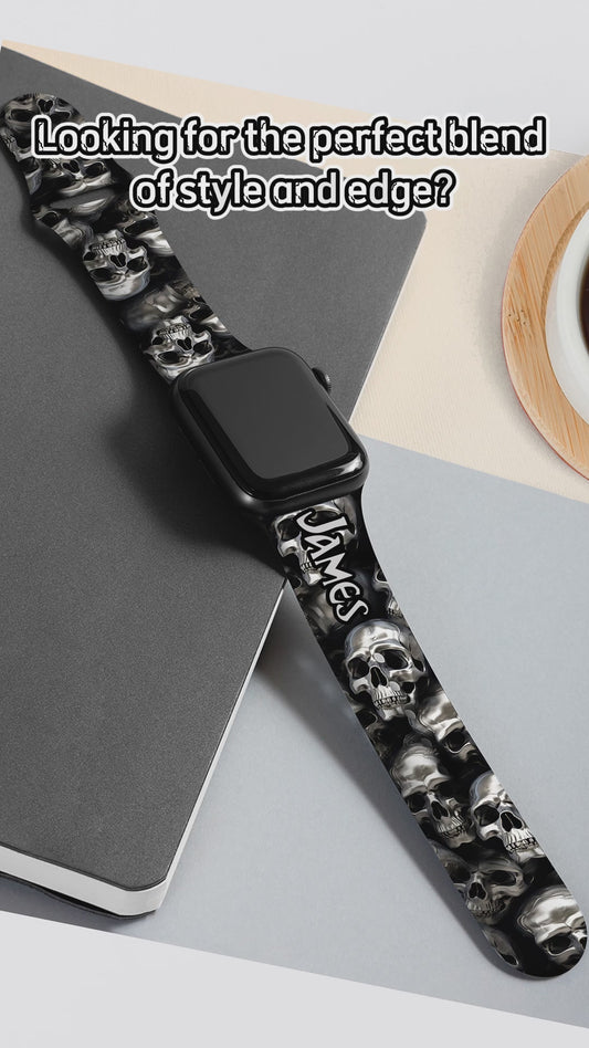 3D Metallic Skulls - Personalized Skull Apple Watch Band