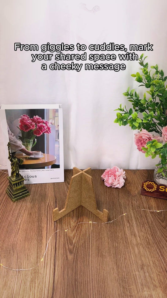 Gemeinsam sind wir am liebsten – Personalisiertes rundes Holzschild für Paare