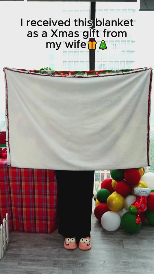 Christmas Is Coming - Personalized Couple Blanket