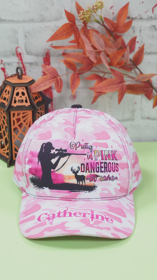 Pink Camo - Personalized Hunting Classic Cap