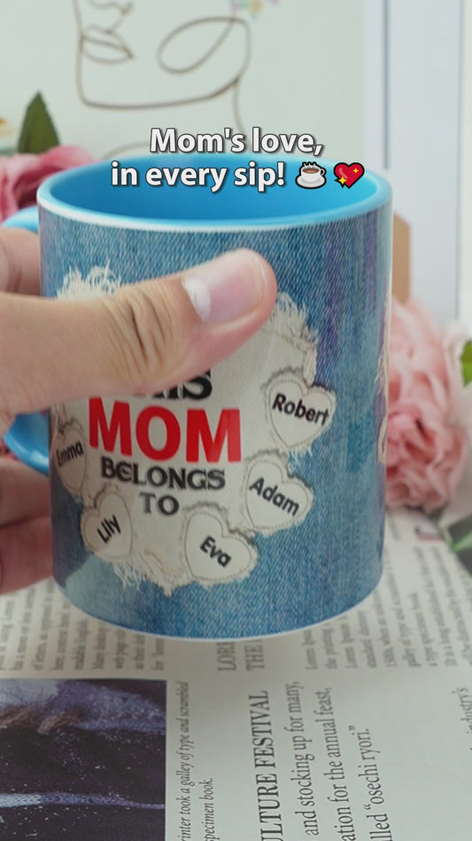 Diese Mama gehört zu - Personalisierte Tasse mit Mutter-Akzent