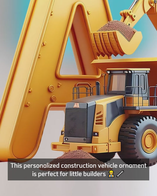 Baustellenfahrzeug-Brief – personalisierter Kinderschmuck