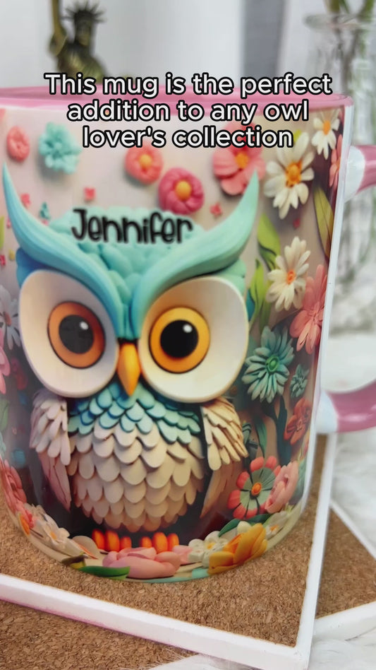 Coole Eule – Personalisierte Tasse mit Eulenmotiv
