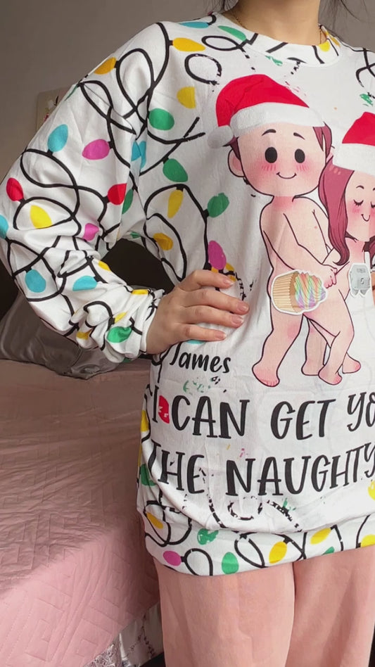 I Can Get You On The Naughty List - gift for husband, wife, boyfriend, girlfriend - Personalized Ugly Sweater