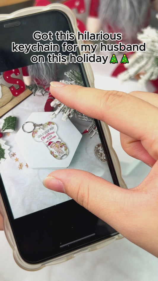 Alles, was ich mir zu Weihnachten wünsche – Personalisierter Schlüsselanhänger für Paare