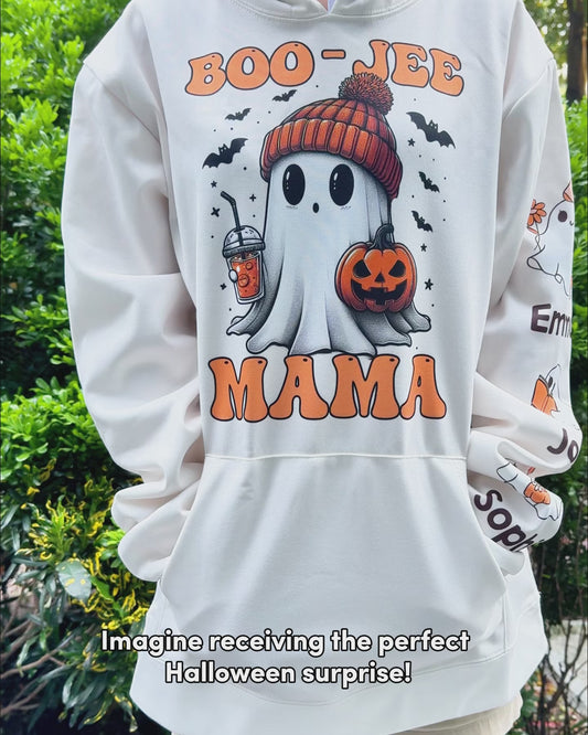 Halloween Boo Jee Mama - Personalisiertes Mutter-Shirt