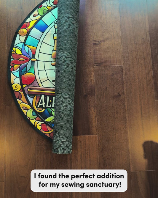 Mein Nähzimmer – Personalisierter runder Nähteppich