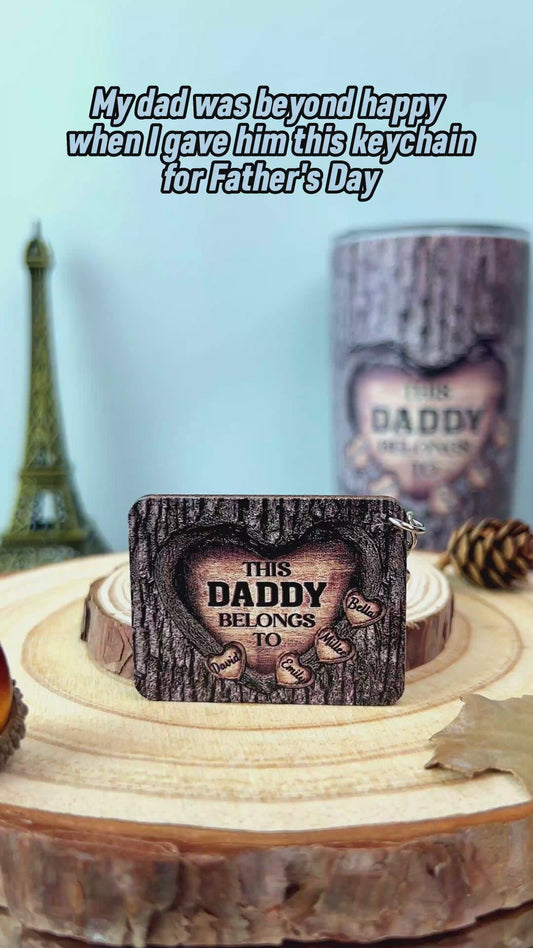 Dieser Schlüsselanhänger gehört Papa – Geschenk für Papa, Oma, Opa, Mama, Onkel, Tante, Bruder, Schwester
