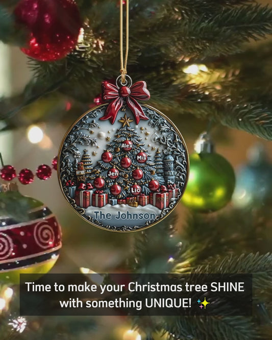 Merry Christmas - Personalized Family Custom Shaped Ornament