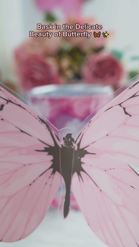 Wunderschöne Schmetterlinge – personalisierter Schmetterlings-Weinbecher