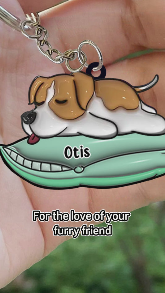 Ich liebe meine Hunde – Personalisierter Hunde-Schlüsselanhänger