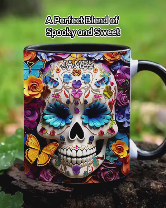 Sugar Skull - Personalized Skull Accent Mug