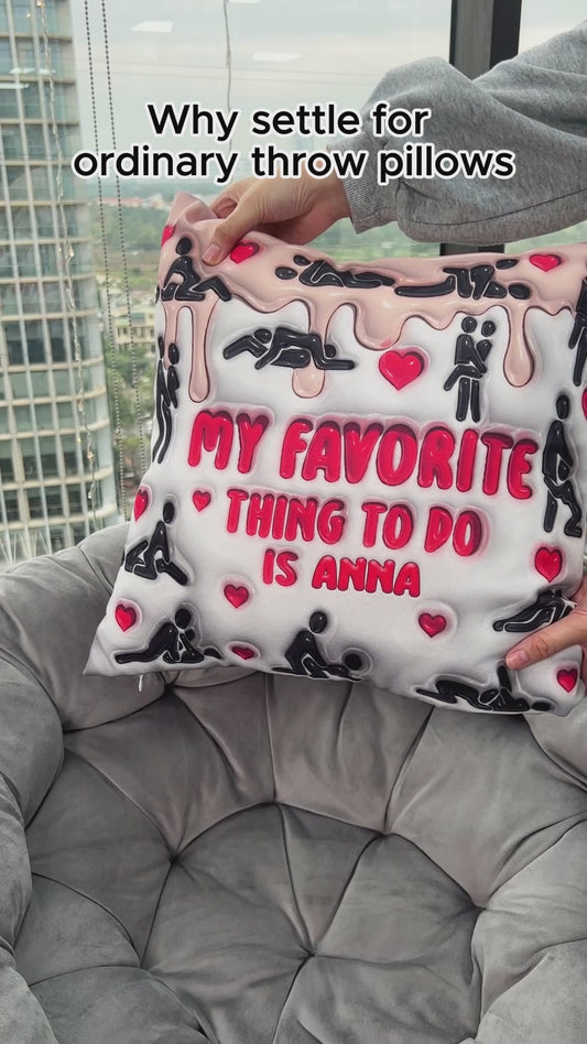 Mein Lieblingshobby bist du – personalisiertes Pärchenkissen