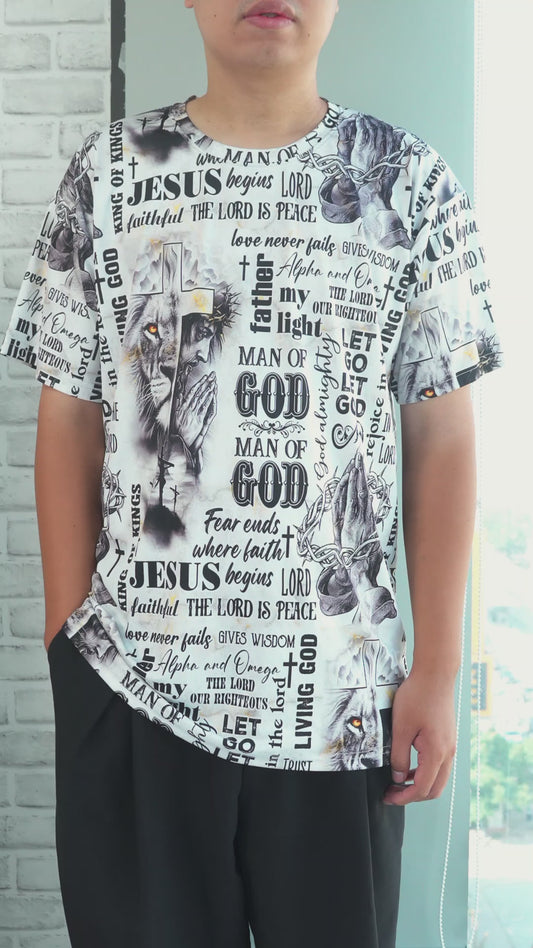 Mann Gottes – Personalisiertes christliches Allover-Shirt
